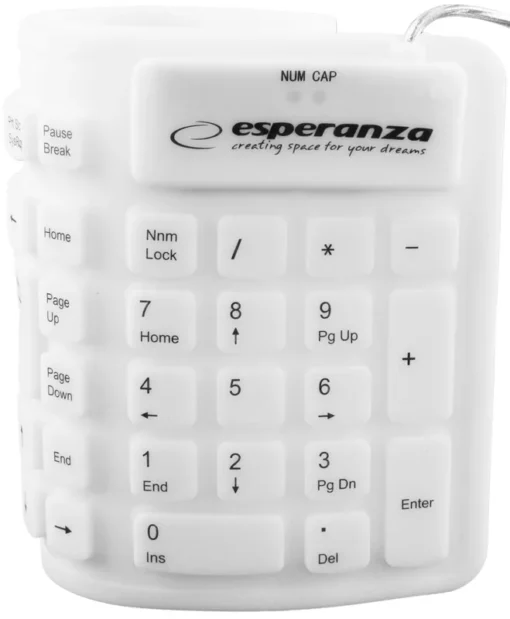 Esperanza KEYBOARD SILICONE EK126W USB/OTG FLEXIBLE WHITE - Image 5