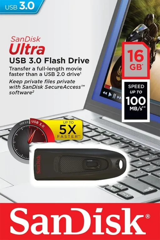 SanDisk ULTRA USB 3.0 FLASH DRIVE 16GB - Image 2