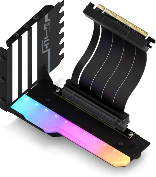 Брекет за вертикален монтаж на GPU EZDIY-FAB RGB PCIe 4.0 Riser Cable