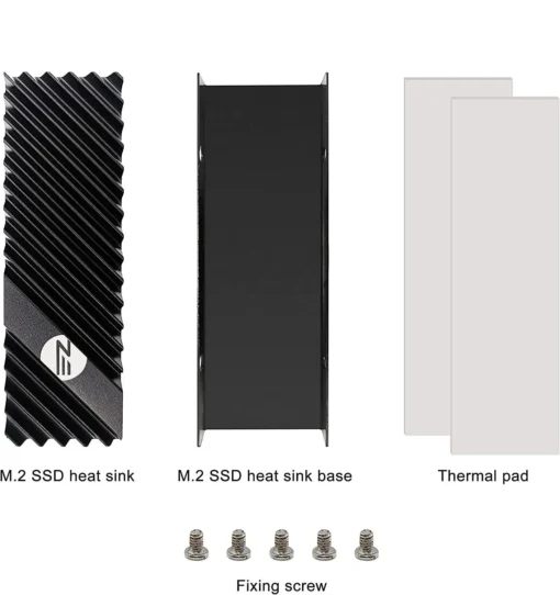 M.2 Heatsink EZDIY-FAB за NVMe SSD диск - Черен - Image 3