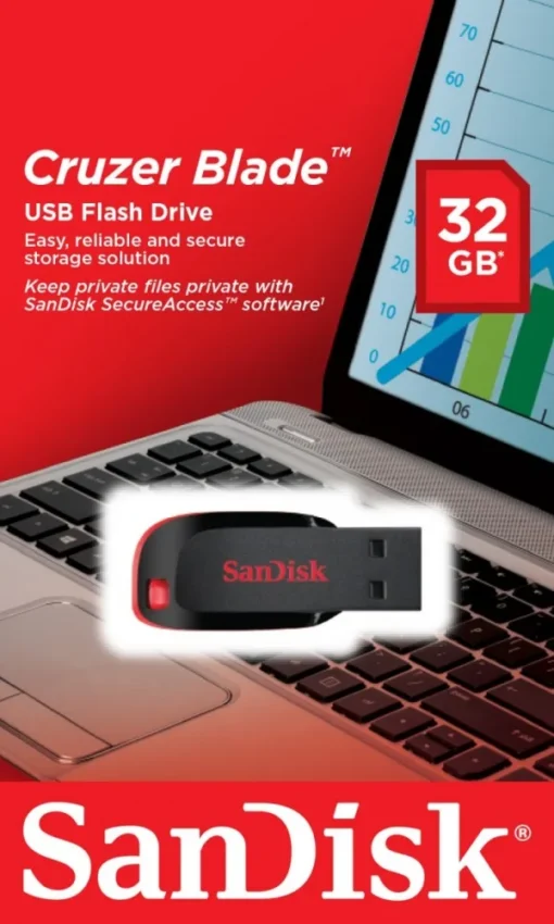 SanDisk Cruzer Blade USB Flash Drive 32GB - Image 3