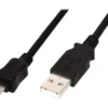 КАБЕЛ USB DIGITUS - USB-A to mini USB - 1.8 m - Black - PN AK-300130-018-S