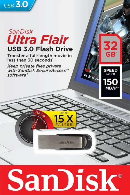 SanDisk ULTRA FLAIR USB 3.0 32GB (up to 150MB/s) - Image 5