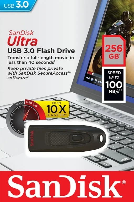 SanDisk Pendrive Ultra USB 3.0 256GB 100MB/s - Image 4