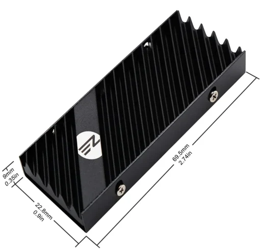 M.2 Heatsink EZDIY-FAB за NVMe SSD диск - Черен - Image 2