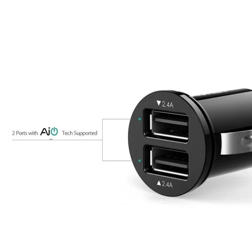 AUKEY CC-S1 Ultrafast 2xUSB car charger AiPower 4.8a 24W - Image 2