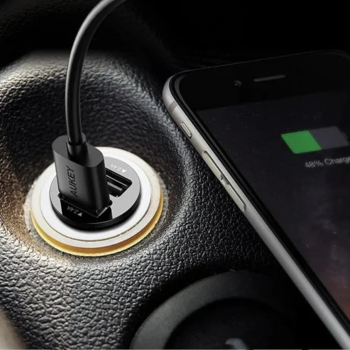 AUKEY CC-S1 Ultrafast 2xUSB car charger AiPower 4.8a 24W - Image 5