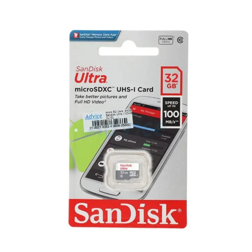 Карта памет SANDISK Ultra micro SDHC UHS-I, A1, 32GB, Class 10, 100Mb/s - Image 2