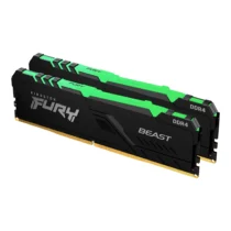 Памет за компютър Kingston FURY Beast Black RGB 16GB(2x8GB) DDR4 PC4-24000 3000MHz CL15