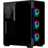 Кутия за компютър Corsair iCUE 220T RGB Smart Mid Tower Tempered Glass Черна