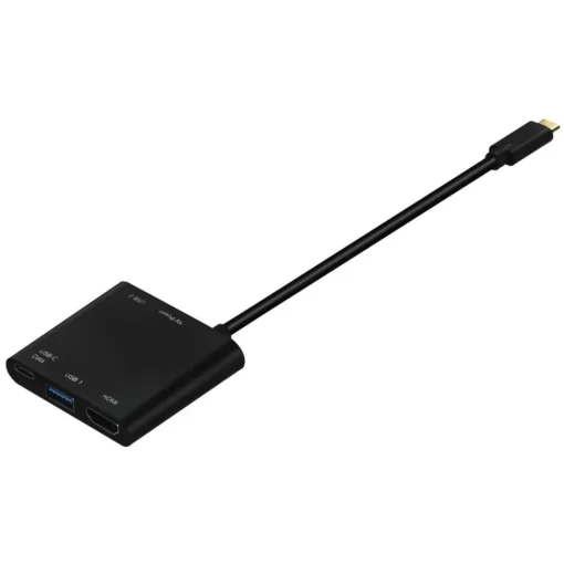 Адаптер HAMA 135729, 4 в 1, USB-C - 2 x USB 3.1, HDMI, USB-C (данни), Черен - Image 2