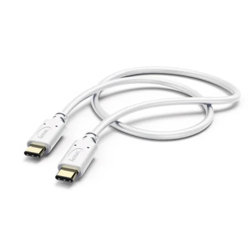 Кабел HAMA, USB-C мъжко - USB-C мъжко, 1.5 м, 480 MBit/s, Бял - Image 2