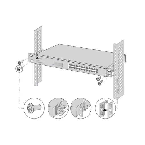 Комплект за монтаж на 19-инчови превключватели TP-Link Omada RackMount Kit-19 - Image 3