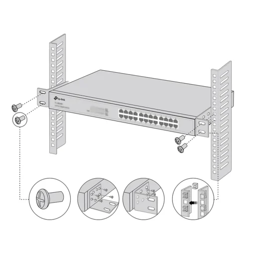 Комплект за монтаж на 13-инчови превключватели TP-Link Omada RackMount Kit-13 - Image 3