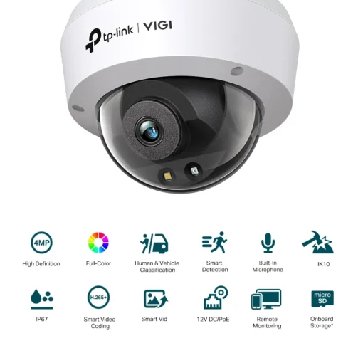 4MP пълноцветна куполна мрежова камера TP-Link VIGI C240(2.8mm) - Image 2