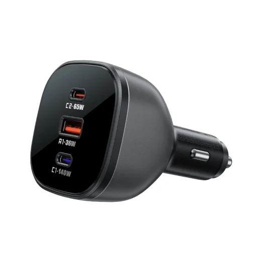 Acefast зарядно за кола Fast Charger Car PD3.1 165W - B14 - USB-C x 2, USB-A x 1, Black - Image 3