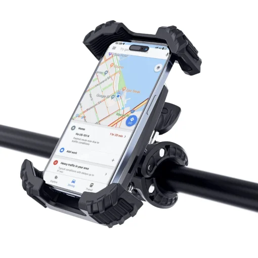 Acefast Стойка за телефон за колело Bicycle phone holder - Anti-skid, Shock-Absorbing - D23 - Black - Image 5