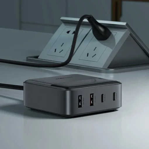 Acefast настолно зарядно за стена Desktop Wall Charger PD65W GaN Z6, USB-C x 2, USB-A x 2 - Image 5