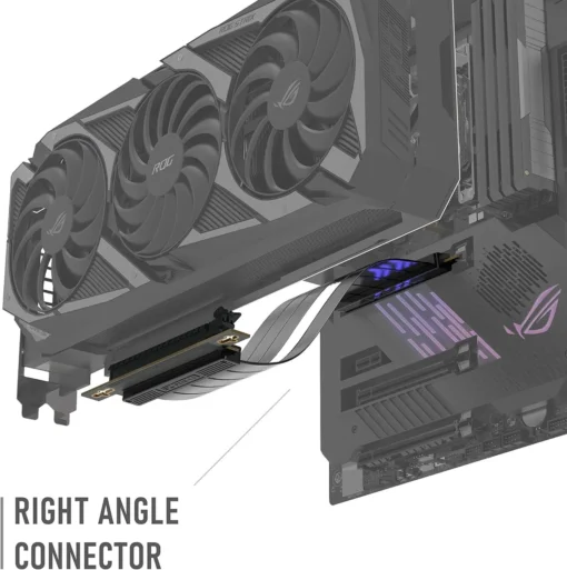 Кабел EZDIY-FAB Riser Cable Right Angle 200mm PCI-E x16 4.0 - Image 3