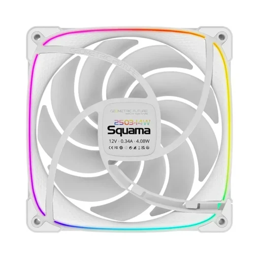 Geometric Future Комплект вентилатори Fan Pack 3-in-1 140 mm - Squama 2503W-14 White - Image 4