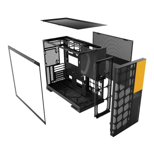 Geometric Future кутия Case EATX - Model 5 Vent Black/Yellow - 5 x 140 mm aRGB fans included - Image 4