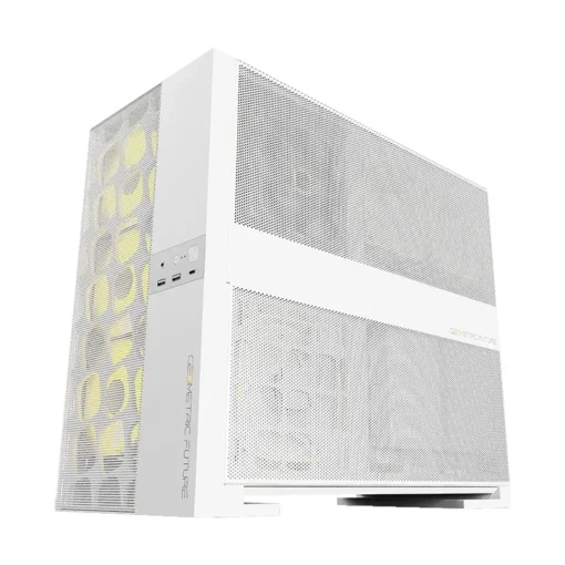 Geometric Future кутия Case EATX - Model 5 Vent White - 5 x 140 mm aRGB fans included - Image 5