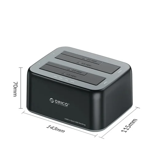 Orico докинг станция Storage - HDD/SSD Dock - 2 BAY 2.5/3.5 USB-C/USB-A - 6829C3-V1 - Image 2