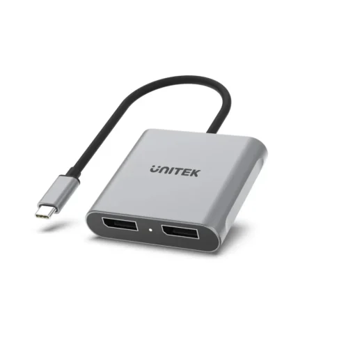 Unitek Адаптер Adapter USB-C M to DisplayPort x 2 F - 8K@30Hz MST - V1404A