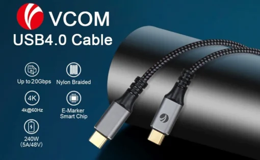 VCom кабел USB4.0 Type-C/Type-C 20Gbps, 240W - CU521M-2m - Image 2