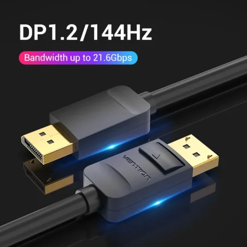 Vention Кабел Cable - Display Port v1.2 DP M / M Black 4K 1.5M - HACBG - Image 3