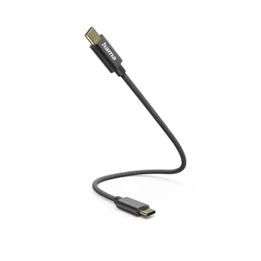 HAMA Кабел за зареждане USB-C -USB-C 0.2м черен