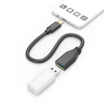 HAMA Адаптер OTG  USB-C мъжко - USB-A женско 0.15m черен