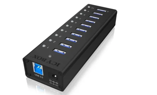 IcyBox IB-AC6110 active 10 port USB 3.0 HUB - Image 3