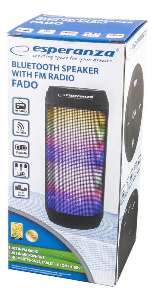 Esperanza Speaker FADO bluetooth with LED - Image 5