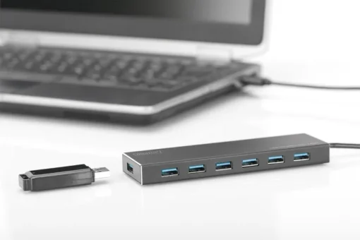 Digitus Hub 7-port USB 3.0 SuperSpeed., захранващ блок, aluminum - Image 3