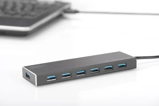 Digitus Hub 7-port USB 3.0 SuperSpeed., захранващ блок, aluminum - Image 4