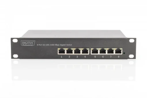 Digitus Switch 10 inches Rack 8-port GigabitEthernet, 8x10/100/1000Mbps - Image 2