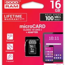 GOODRAM Card microSDHC 16GB CL10 + adapter