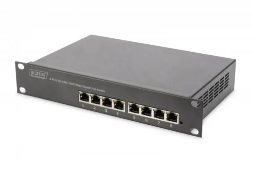 Digitus Switch unmanaged Gigabit 10 inch Rack 8-port 8x10 / 100 / 1000Mbps PoE + af / at 96W