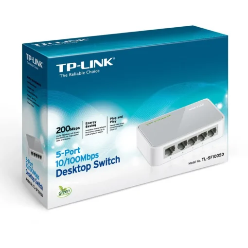 Kомутатор TP-Link TL-SF1005D, 5-Port RJ45 10/100Mbps desktop switch, Fanless, Auto Negotiation/Auto MDI/MDIX, Plastic case - Image 11