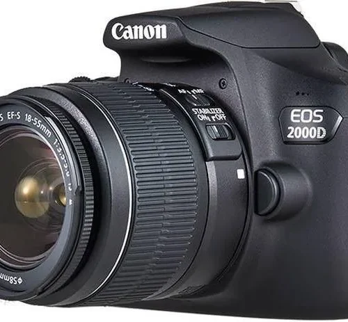 Canon Aparat lustrzanka EOS 2000D черен + Obiektyw 18-55 IS + Akumulator LP-E10 EU26 2728C010