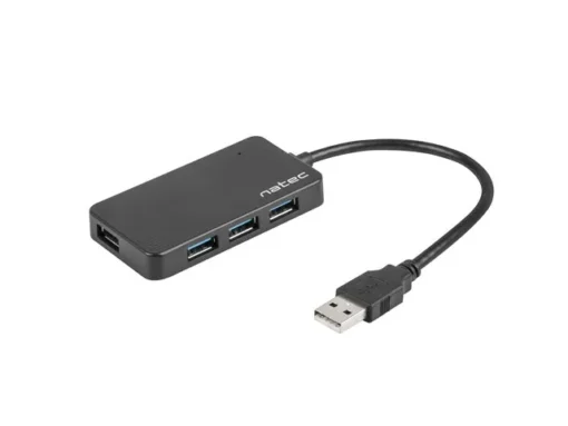 Natec Hub USB3.0 4-Port Moth black