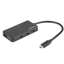 Natec Hub USB3.0 4-Port Silkworm black USB-C