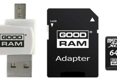 GOODRAM microSDHC card 64GB CL10 + adapter + card reader