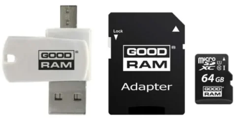 GOODRAM microSDHC card 64GB CL10 + adapter + card reader