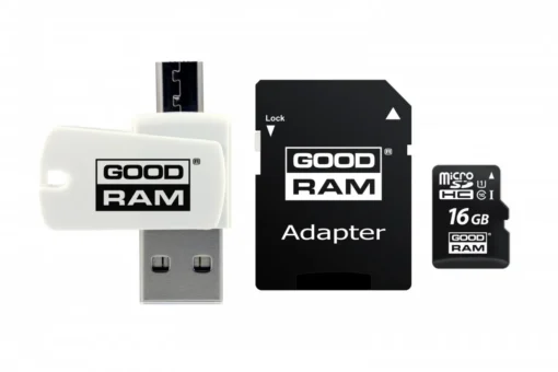 GOODRAM microSDHC card 16GB CL10 + adapter + reader - Image 2