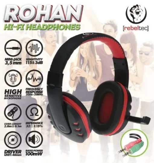 Rebeltec  Headphone with Microphone Rohan - Image 2