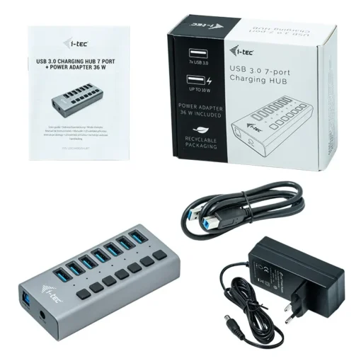 i-tec USB 3.0 Charging HUB 7 port 36W - Image 2