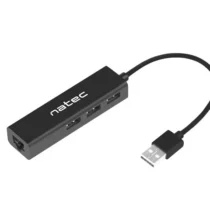 Natec USB Hub 3-ports + RJ45 Dragonfly