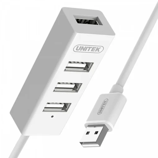 Unitek Hub 4x USB 2.0, Y-2146 1x Phone charger, white - Image 2